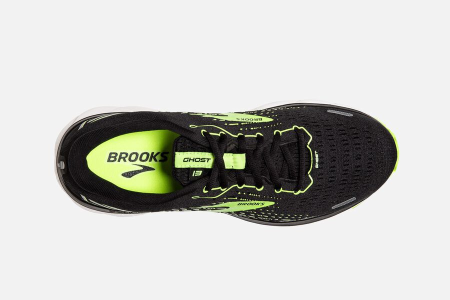 Brooks Ghost 13 Road Loopschoenen Heren - Zwart/Groen - 308912GWD